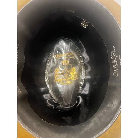 Vintage Resistol  Self Conforming Brown Felted Wool Fedora Men's Hat size 7 - Picture 3 of 8